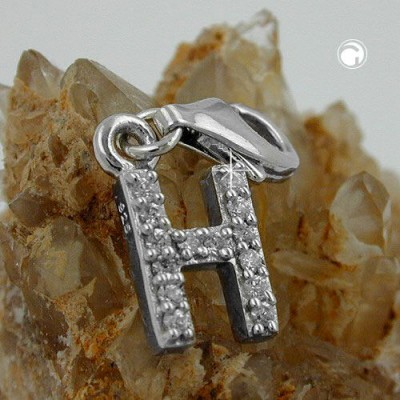 Anhänger Charm Buchstabe H 925 Sterlingsilber