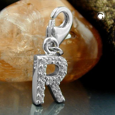 Anhänger Charm Buchstabe R 925 Sterlingsilber