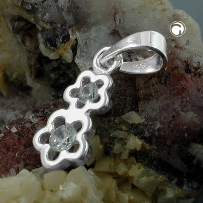 Anhänger Blüten Zirkonia 925 Sterlingsilber