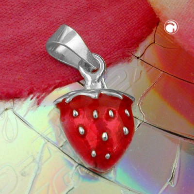 Anhänger wie eine Erdbeere 925 Sterlingsilber