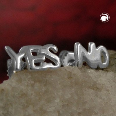 Ohrstecker NO-YES 925 Sterlingsilber