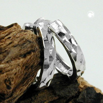 Creolen Ohrringe diamantiert 925 Sterlingsilber