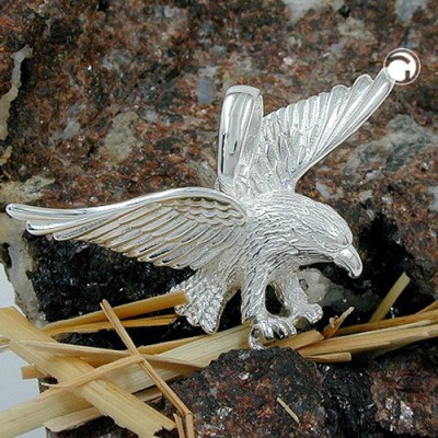 Anhänger Adler 40mm breit 925 Sterlingsilber