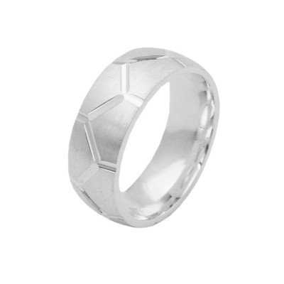 Ring matt-glänzend Wabenmuster 925 Silber