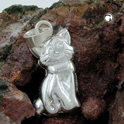 Anhänger Katze 925 Sterlingsilber