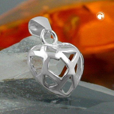 Anhänger Herz durchbrochen 925 Sterlingsilber