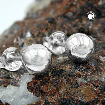 Ohrstecker 6mm Kugel 925 Sterlingsilber