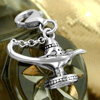 Anhänger Charm Wunderlampe 925 Sterlingsilber