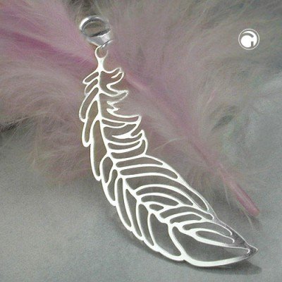Anhänger Charm Feder 925 Sterlingsilber