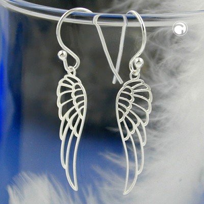 Ohrhaken Flügel filigran 925 Sterlingsilber