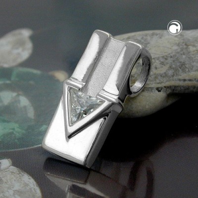 Anhänger matt-glänzend Zirkonia 925 Sterlingsilber
