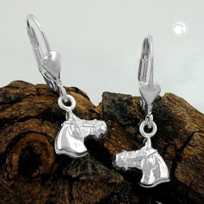 Ohrring Pferdekopf 925 Sterlingsilber