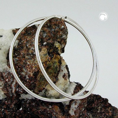 Creolen Ohrringe 50mm glänzend 925 Sterlingsilber