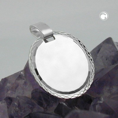 Anhänger Gravurplatte 925 Sterlingsilber
