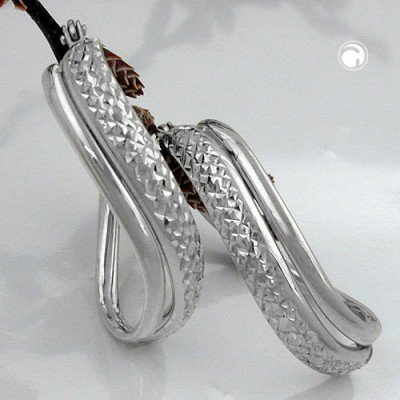 Creolen Ohrringe oval geschwungen 925 Sterlingsilber