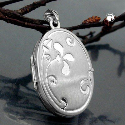 Anhänger Medaillon oval 925 Sterlingsilber