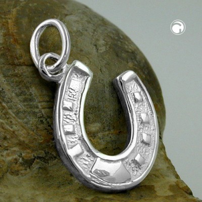 Anhänger Hufeisen glänzend 925 Sterlingsilber