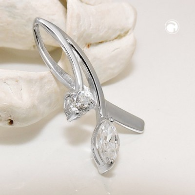 Anhänger Zirkonia rhodiniert 925 Sterlingsilber