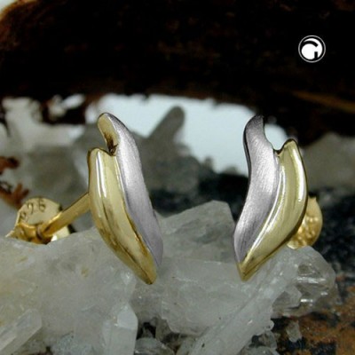 Ohrstecker bicolor-vergoldet 925 Sterlingsilber