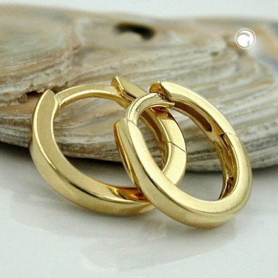 Creolen Ohrringe 11mm vergoldet 925 Sterlingsilber