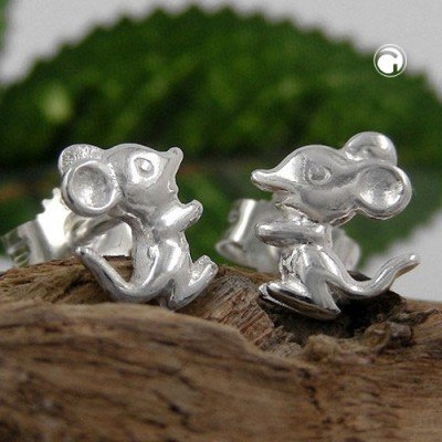 Ohrstecker Maus verbödet 925 Sterlingsilber