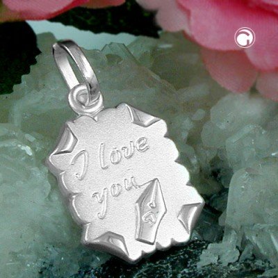 Anhänger Brief -I love you- 925 Sterlingsilber