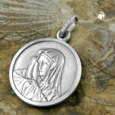 Anhänger Medaille Maria antik 925 Sterlingsilber