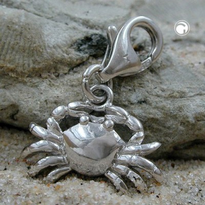 Anhänger Charm Krabbe 925 Sterlingsilber