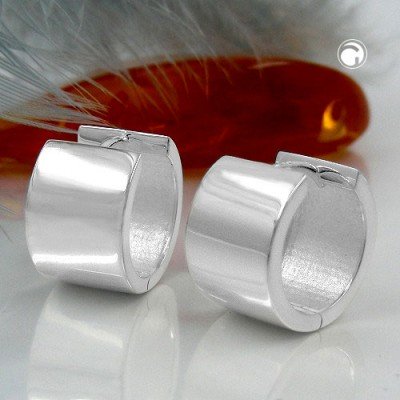 Creolen Ohrringe 15x10mm KlappCreolen Ohrringe 925 Sterlingsilber