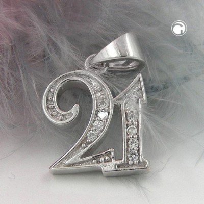 Anhänger 21 mit Zirkonias 925 Sterlingsilber