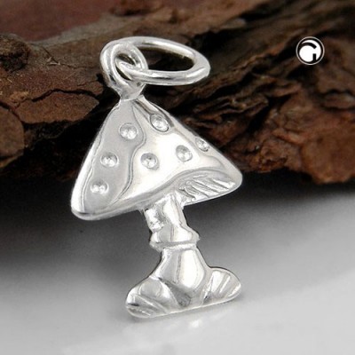 Anhänger Fliegenpilz glänzend 925 Sterlingsilber