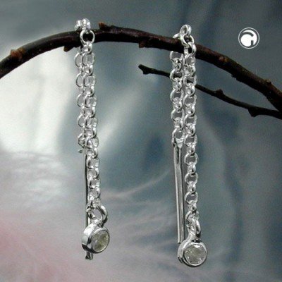 Durchzieher Zirkonia 925 Sterlingsilber