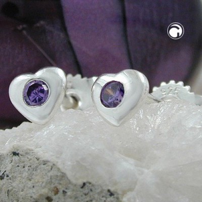 Ohrstecker Zirkonia-amethyst 925 Sterlingsilber