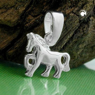 Anhänger Pferd glänzend 925 Sterlingsilber