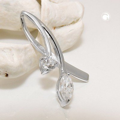 Anhänger Zirkonia rhodiniert 925 Sterlingsilber