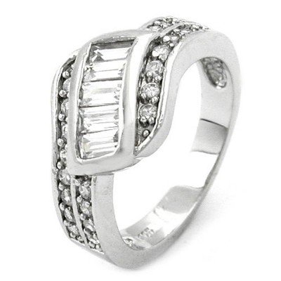 Ring Zirkonia weiß 925 Silber Größe 60