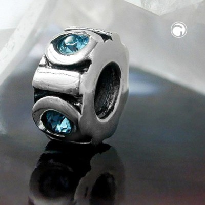 Anhänger Perle-bead aqua 925 Sterlingsilber