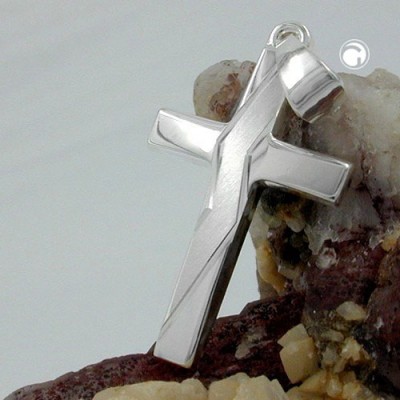 Anhänger Kreuz diamantiert 925 Sterlingsilber