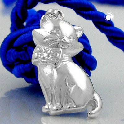 Anhänger Katze 925 Sterlingsilber