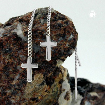 Durchzieher Kreuz 925 Sterlingsilber