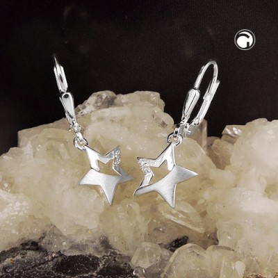 Ohrring Stern Zirkonia 925 Sterlingsilber
