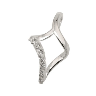 Anhänger Rhombus mit Zirkonias 925 Sterlingsilber