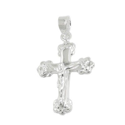 Anhänger Kreuz mit Jesus glänzend 925 Sterlingsilber