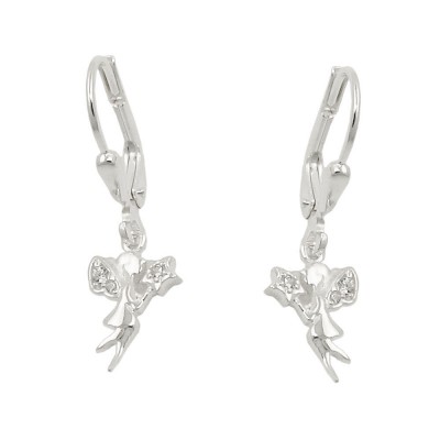 Ohrhänger Ohrringe Brisur kleine Elfe mit Zirkonias 925 Sterlingsilber