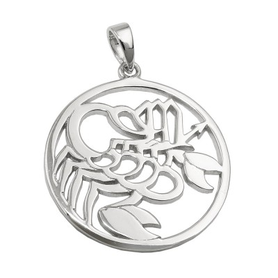 Anhänger Sternzeichen Skorpion glänzend rhodiniert 925 Sterlingsilber