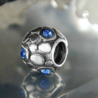 Anhänger Perle-bead blau 925 Sterlingsilber
