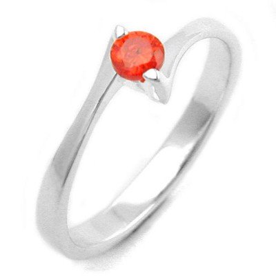 Ring Zirkonia orange 925 Silber