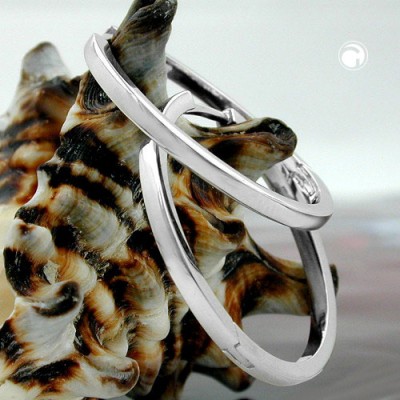 Creolen Ohrringe rhodiniert 925 Sterlingsilber