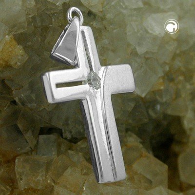 Anhänger Kreuz glänzend 925 Sterlingsilber