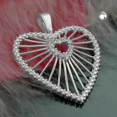 Anhänger großes Herz 925 Sterlingsilber